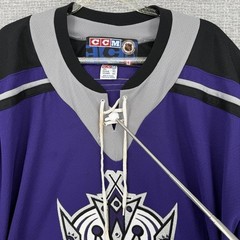 Los Angeles Kings Jersey Mens XXL Purple Black NHL Hockey CCM Used In Game
