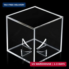 8 Pack Acrylic Baseball Case for Display, UV Protected Baseball Display Cube, Au