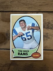1970 Topps – Tom Mack #151 (RC) Rookie HOF Vintage Rams NFL Card EX – NM