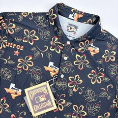 Reyn Spooner Mens M Navy Houston Astros Cooperstown Collection Performance Polo