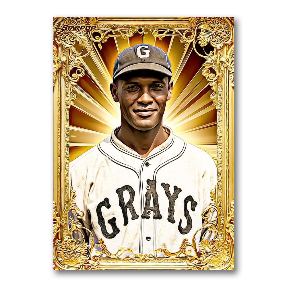 Ray Brown Golden Icon Art Card 03/20 Starpop Signed Baseball Short Print