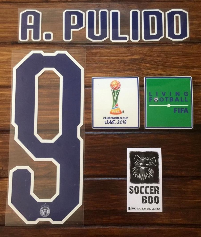 CHIVAS GUADALAJARA WORLD CLUBS UAE 2018 PULIDO ETC NAMESET PATCH BADGE TOPPA