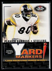 2002 Fleer Box Score Plaxico Burress Yard Markers JERSEY