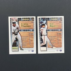 1994 Topps Black Gold #21 Frank Thomas and #18 Cal Ripken Jr.