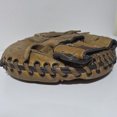 Vintage Pro catcher’s mitt leather laced hinge top grain cowhide
