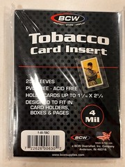 50 BCW Tobacco Card Insert Sleeves Sport Baseball Mini Trading
