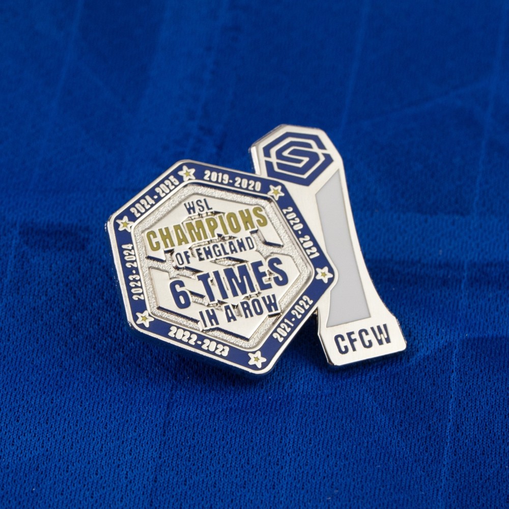 Chelsea FC Women ‘WSL CHAMPIONS 6 TIMES IN A ROW’ Pin Badge