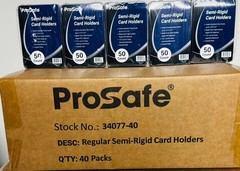 2000 PRO SAFE Regular Size Semi-rigid Card Holders – Wholesale – Free Shipping