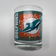 Miami Dolphins Shot Glass Wine Cup Cocktail Whiskey on Rocks 13oz NFL Merch