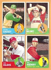 1963 Topps baseball – less than EX – You Pick ‘Em