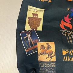 Atlanta OLYMPICS 1996 Commemorative Canvas Polyester Multi Visuals Zippered Bag
