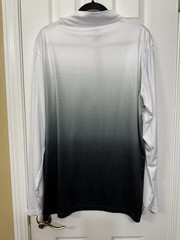 OU Oklahoma Quarter Zip Jacket White To Black Ombré Size XL