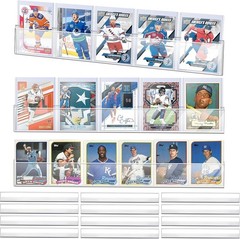 Baseball-Card-Wall-Display-Rack, 12 Packs High Clarity PET Frame, Holds 72 Ra…