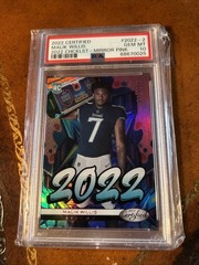 2022 Certified Malik Willis Checklist Mirror Pink PSA 10 POP 5