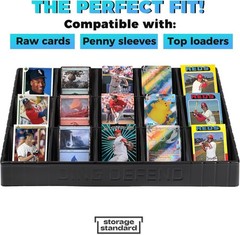 Card Sorting Tray – Stackable Trading Cards Organizer – 15-Compartment Tray S…