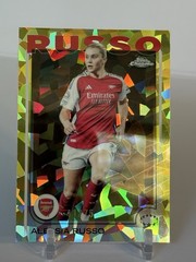 Alessia Russo 2024-25 Topps Chrome Sapphire UWCL Yellow Refractor /75 Arsenal