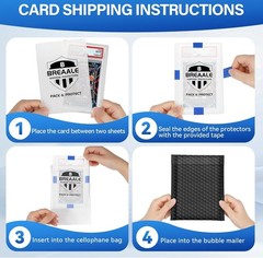 All-in-One Trading Card Shipping Kit with 100 Graded Protectors & 50 Mailers