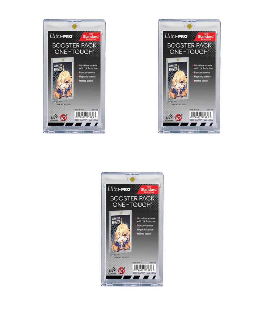 (3-Pack) Ultra Pro Booster Pack One Touch Magnetic Holder – For Standard Packs