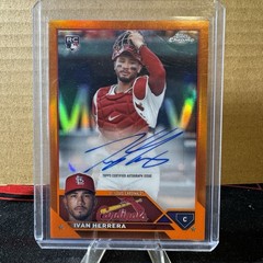 2023 Topps Chrome Update Ivan Herrera Auto RC Orange Wave Refractor Rookie #/25
