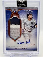 2025 Topps Dynasty Aaron Judge Dynastic Data Auto Patch 1/10 BOOK END Yankees SP