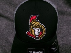 Ottawa Senators Hat Cap Fitted Men M L Black Hockey Authentic Pro Flex Fanatics