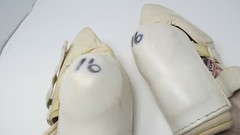 Michel Goulet Quebec Nordiques Jofa Game Used Hockey Elbow Pads Signed by Goulet