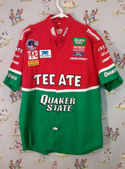 🏁 Tecate Quaker State Pit Crew Shirt Size Medium Indy Car Ford Racing Firestone