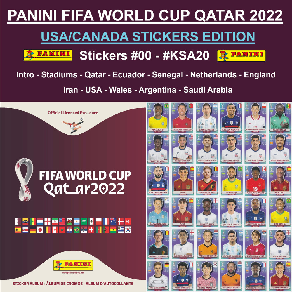 Panini World Cup QATAR 2022 – USA Edition – Stickers #00 – #KSA20