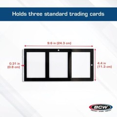 20 BCW Black Border Magnetic 35pt. Standard Sized 3-Card Holders