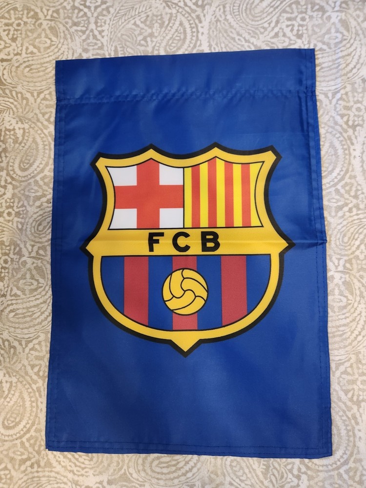 FC Barcelona 12X18 Inch Soccer Futbol Double Sided Garden Flag