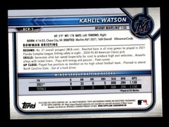 2022 BOWMAN CHROME #BCP-3 KAHLIL WATSON 1ST BOWMAN ROOKIE RC ATOMIC REFRACTOR