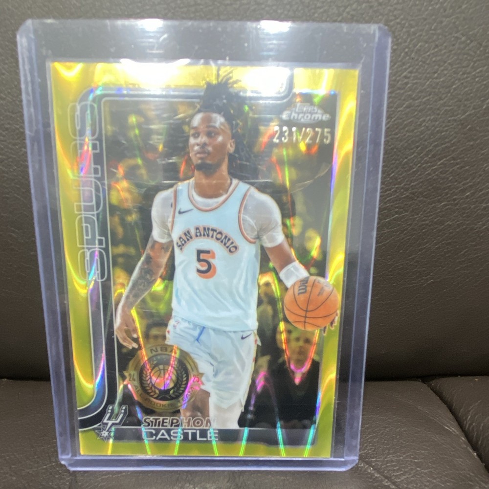 Topps2024Chrome Stephon Castle Spurs #228 Rookie Parallel SerialNumbered 231/275