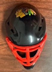 Chicago Blackhawks Goalie Mask Helmet Micro NHL Mini Size 4cm x 6cm 1.6″ x 2.4″