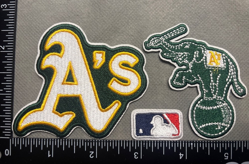 OAKLAND A’S ATHLETICS LOT SET OF 3 IRON ON PATCHES