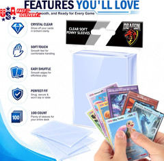 1000 Counts Card Sleeves Top Loaders for Trading Cards, Penny Soft Sleeves Baseb