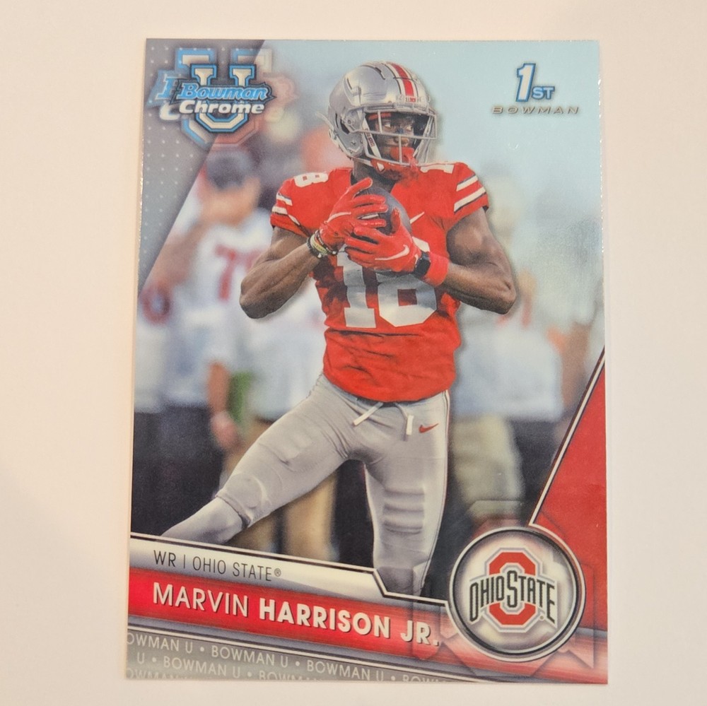 2023 Bowman University Chrome #100 Marvin Harrison Jr. (1st Bowman) RC