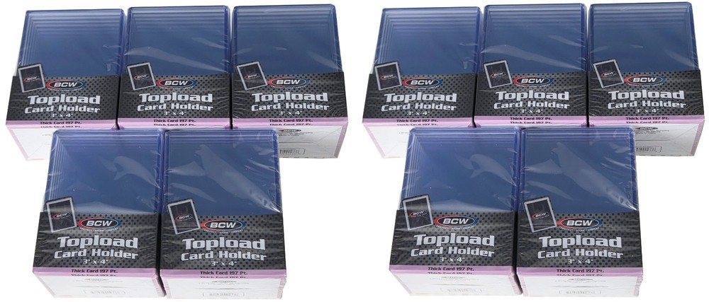 100 BCW 197pt Toploaders New Trading Card Holder Sports Jersey 5mm Thick Storage