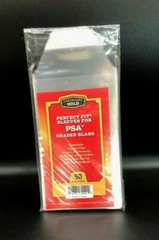 100 Perfect Fit Sleeves for PSA Graded Slabs Cardboard Gold Brand New