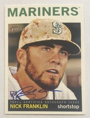 2013 Topps Heritage Nick Franklin RC Auto Real One Autographs SP Insert
