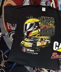 Vintage Ward Burton Cat Racing Nascar Shirt Graphic Print AOP #22 Bill Davis XL