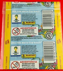 Panini Brazil 2014 World Cup Sealed Sticker Packet Pack ARGENTINA Metallic Gold