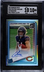 2025 Donruss Optic #204 Colston Loveland Auto Holo Prizm /199 RC Rookie