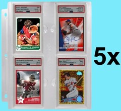 5 Ultra Pro Graded Slab Pages for PSA Sheets Protector Sports Trading Card