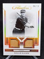 2023 Panini Flawless WILLIE KAMM Legendary Materials Game Used Bat Holo Gold /10
