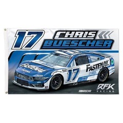 Chris Buescher #17 Nascar Fastenal Car Racing 3×5,5×8 FT Flag – Wall Decore