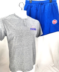 NEW Detroit Pistons Concepts Sport Gray SS Shirt Shorts Pajama Outfit Men’s L