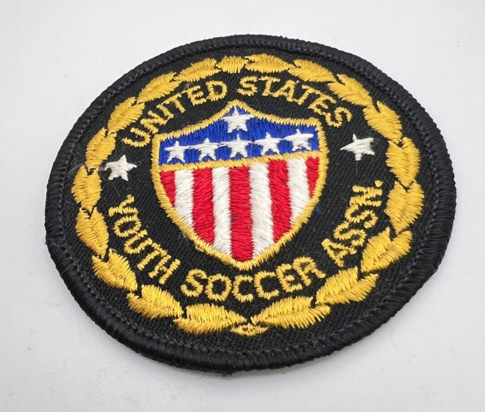 1980’s United States youth Soccer Association Cloth patch Badge 77 mm Diameter