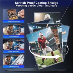 500 Counts Card Sleeves for Trading Cards,Soft Penny Card Sleeves,Clear Plast…