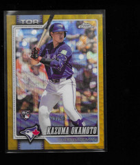2026 Topps Chrome Kazuma Okamoto RC #78 GOLD WAVE REFRACTOR 3/50