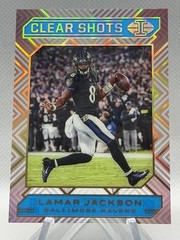 LAMAR JACKSON #2 2020 Illusions LIGHT BLUE CLEAR SHOTS ACETATE /299 RAVENS